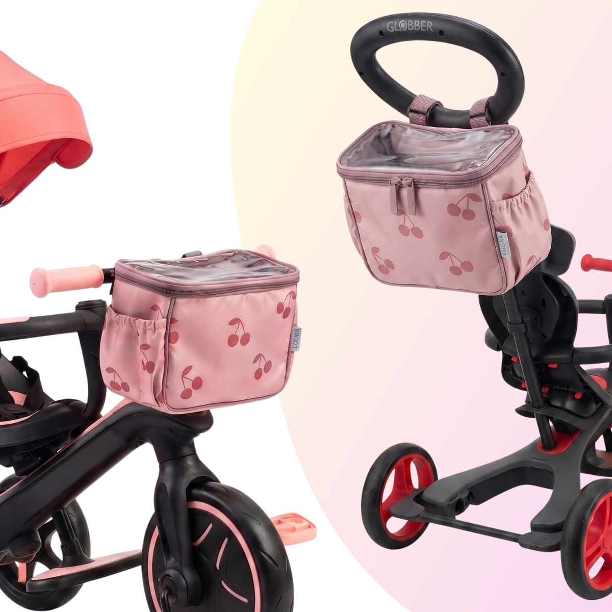 Cruz Scooter ve Bisiklet Gidon Çantası Pembe