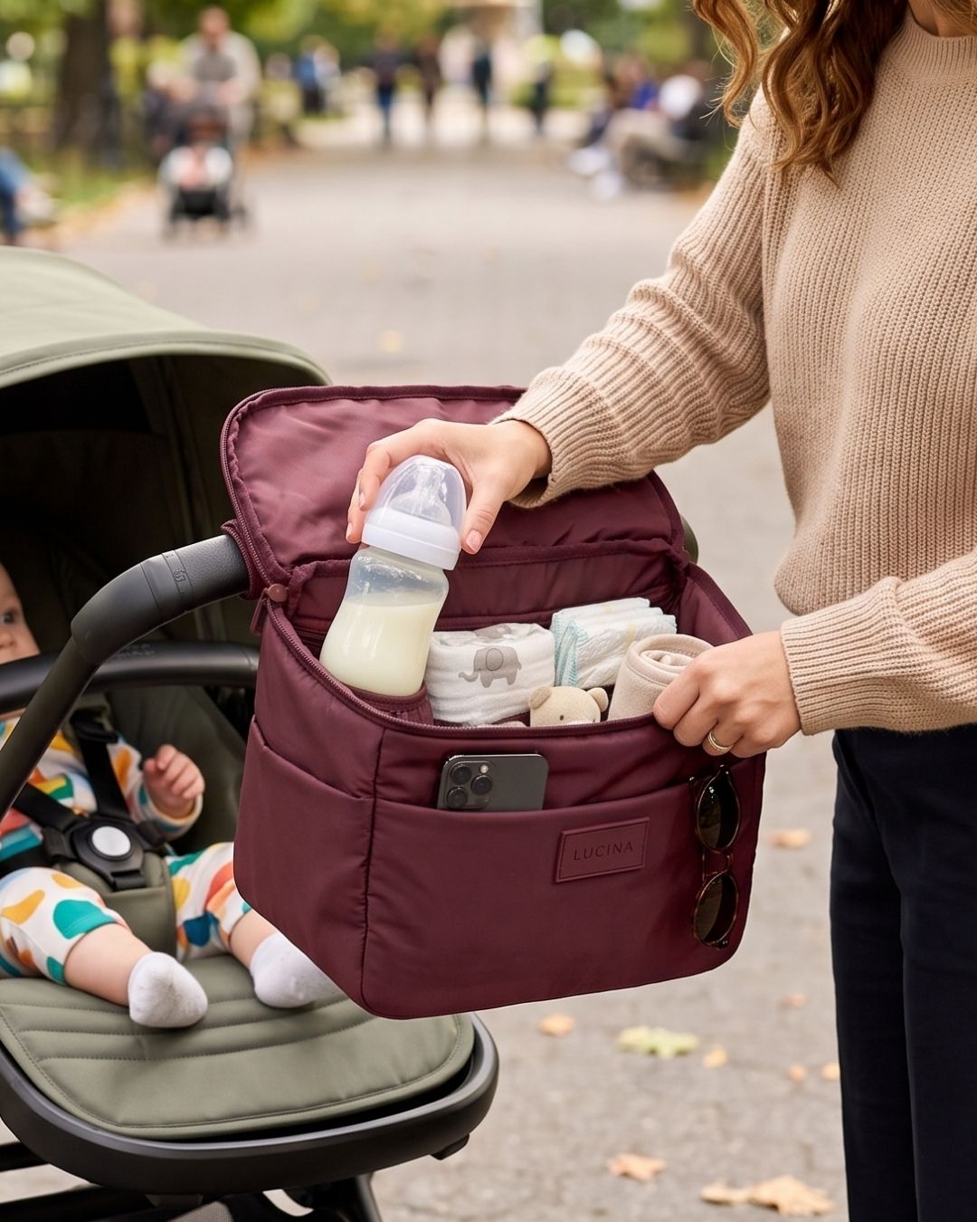 Loya Bebek Arabası Organizeri Burgundy