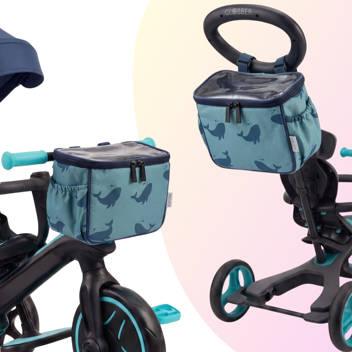 Cruz Scooter ve Bisiklet Gidon Çantası Mavi 