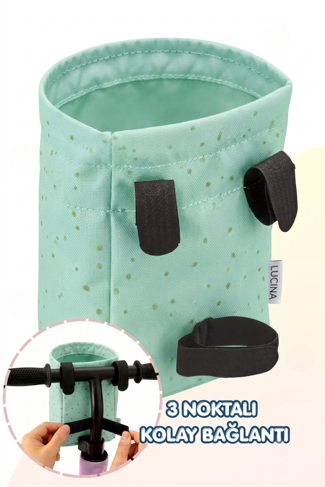 Flow Scooter ve Bisiklet Gidon Çantası Mint 